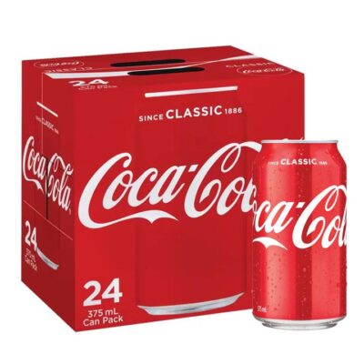 Coca Cola Classic - 375ml Cans, Pack of 24