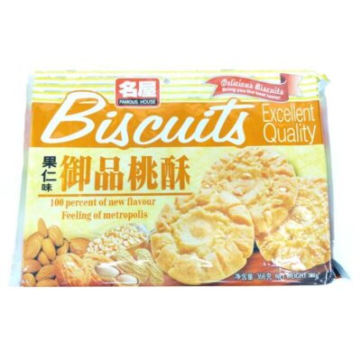 Famous House Imperial Peach Crisp Biscuits - Nut Flavor - 368g