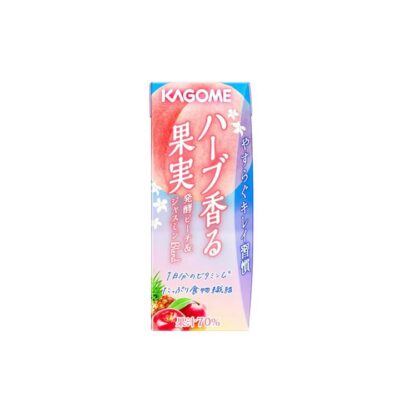 Kagome White Peach Flavored Fruit and Vegetable Drink - 195ml