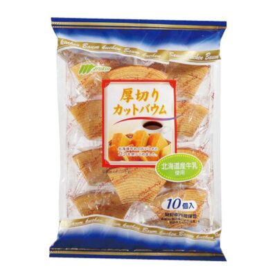 Maruto Hokkaido Thick-Cut Baumkuchen Cake - 10 Pieces, 270g