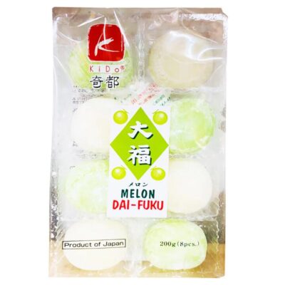 Kido Japanese Melon Daifuku Mochi - 8 Pieces, 200g