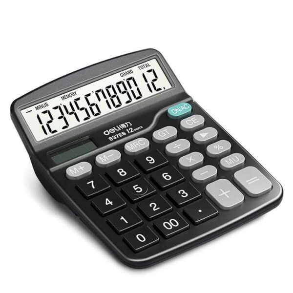 Deli Desktop Calculator - Black