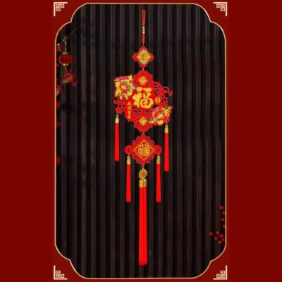 Ulife Felt Chinese New Year Fish Hanging Decoration