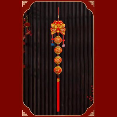 Ulife Festival Decoration Double Fish Hanging Lantern
