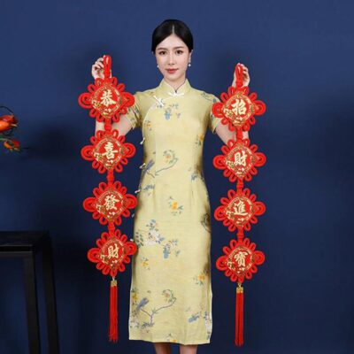 Ulife Double-Sided Chinese Knot Couplets - 1 Pair