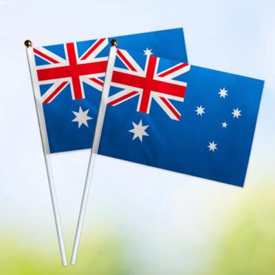 Australian Handheld Flags - Pack of 5, 14x21cm