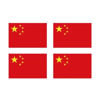 Chinese Flag Face Stickers - Pack of 4