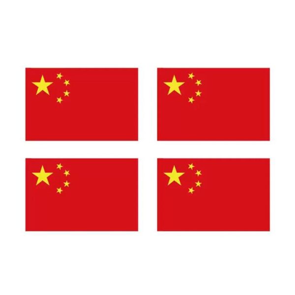 Chinese Flag Face Stickers - Pack of 4