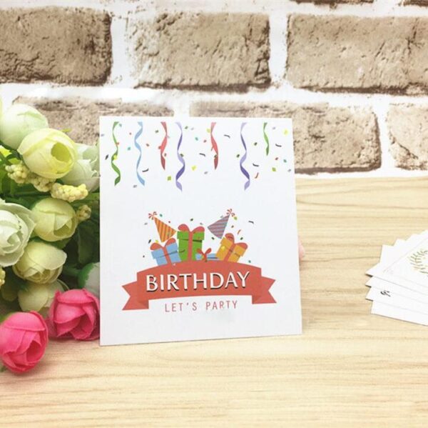 Birthday Greeting Card with Cake Design