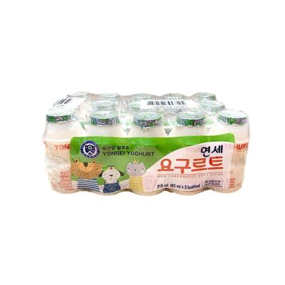 Yonsei Yoghurt Lactobacillus Drink - 3 Packs of 5 Bottles (64ml each)