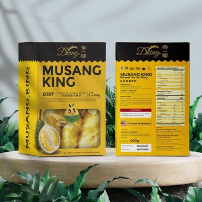 Dking Premium Malaysian Frozen Musang King Durian Pulp D197 - 400g