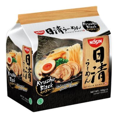 Nissin Kyushu Black Garlic Soy Sauce Ramen - 106g x 5 Packs