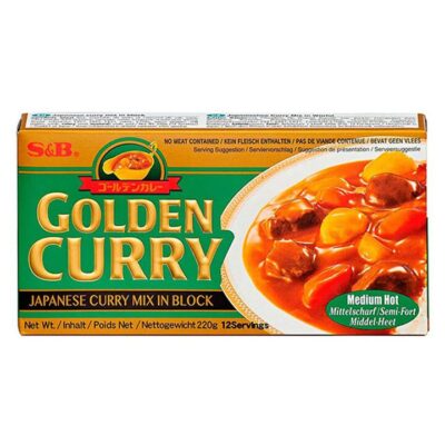 S&B Golden Curry Japanese Curry Mix in Block - Medium Hot, 220g