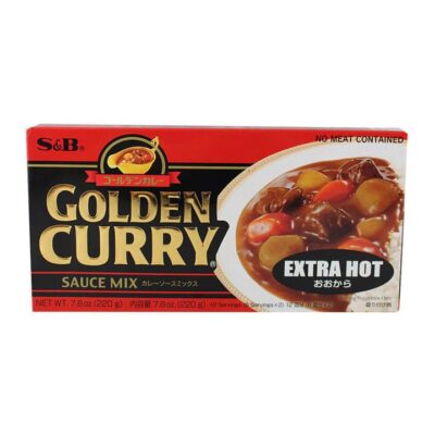 S&B Golden Curry Sauce Mix Extra Hot - 220g