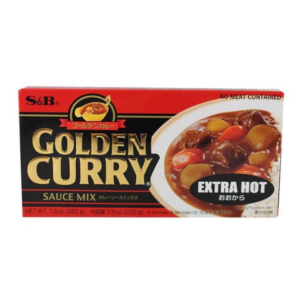 S&B Golden Curry Sauce Mix Extra Hot - 220g