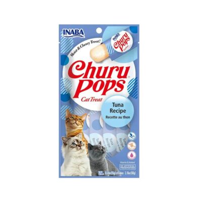 Inaba Churu Pops Cat Treat - Tuna Flavor, 4 Tubes, 60g