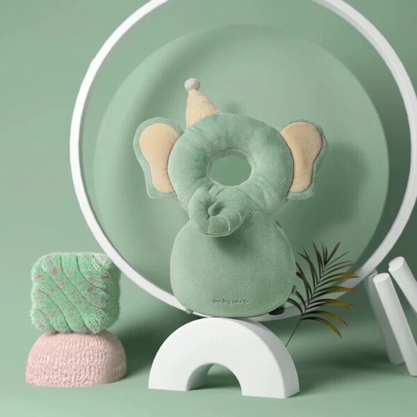 BC Babycare Baby Anti-Fall Pillow Summer Edition - Cooling Fabric, Marina Elephant