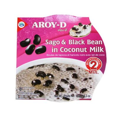 Aroy-D Frozen Sago & Black Bean in Coconut Milk - 180g