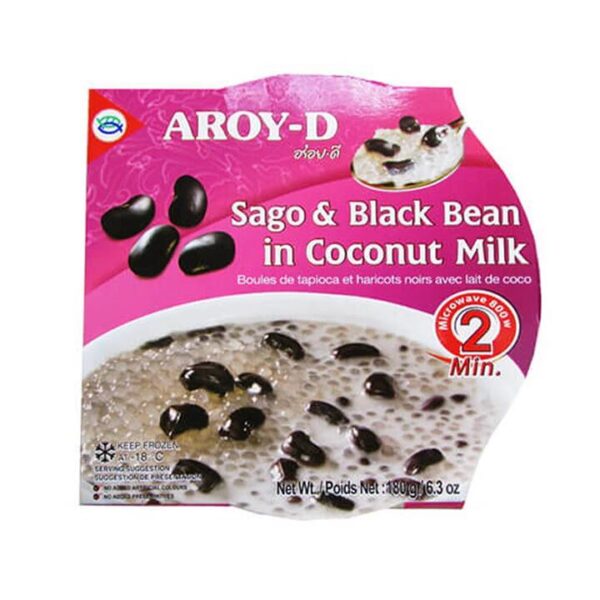 Aroy-D Frozen Sago & Black Bean in Coconut Milk - 180g