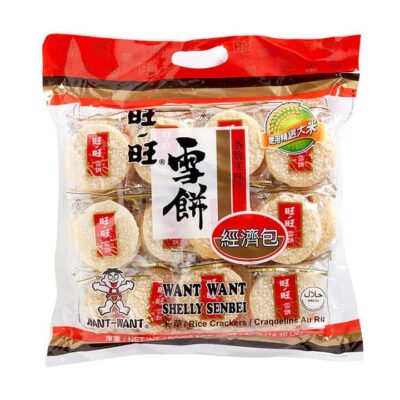 Want Want Shelly Senbei Rice Crackers - Family Pack 500g