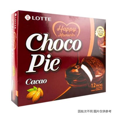 Lotte Choco Pie Cacao - 12 Packs, 336g