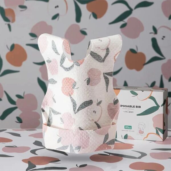 BC Babycare Disposable Bibs - 20 Pieces, Payette Apple Design