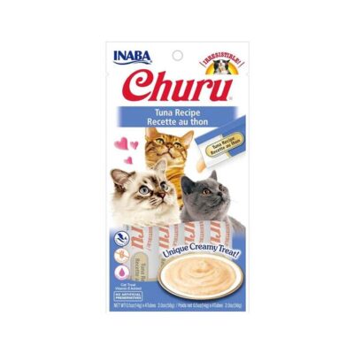 Inaba Churu Cat Treats - Chicken Flavor, 4 Tubes, 56g