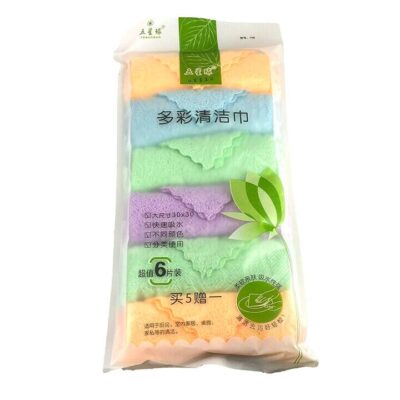 Wuxing Colorful Cleaning Cloths - Pack of 6