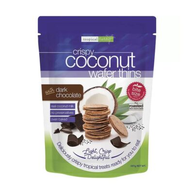Tropical Fields Crispy Coconut Wafer Thins with Dark Chocolate - 397g