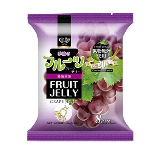 Royal Family Grape Flavour Fruit Jelly - 8 Packs, 160g
