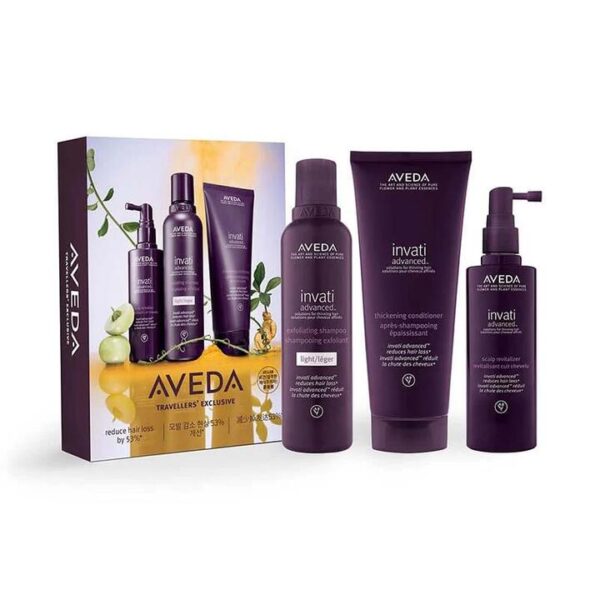 Aveda Invati Advanced Thickening Trio Set (Shampoo 200ml + Conditioner 200ml + Scalp Revitalizer 150ml)