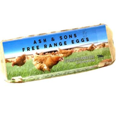 Ash & Sons Free Range XL Eggs - 12 Pieces, 700g
