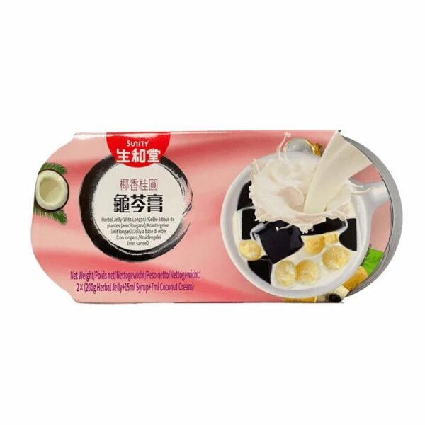Sunity Longan and Coconut Herbal Jelly - 2 Packs, 444g
