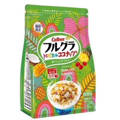 Calbee Tropical Fruit and Coconut Granola Cereal - 600g