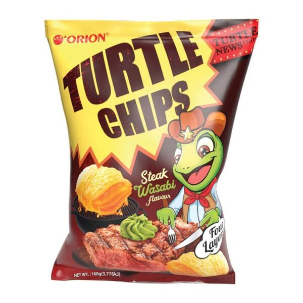 Orion Turtle Chips Steak Wasabi Flavour - 160g
