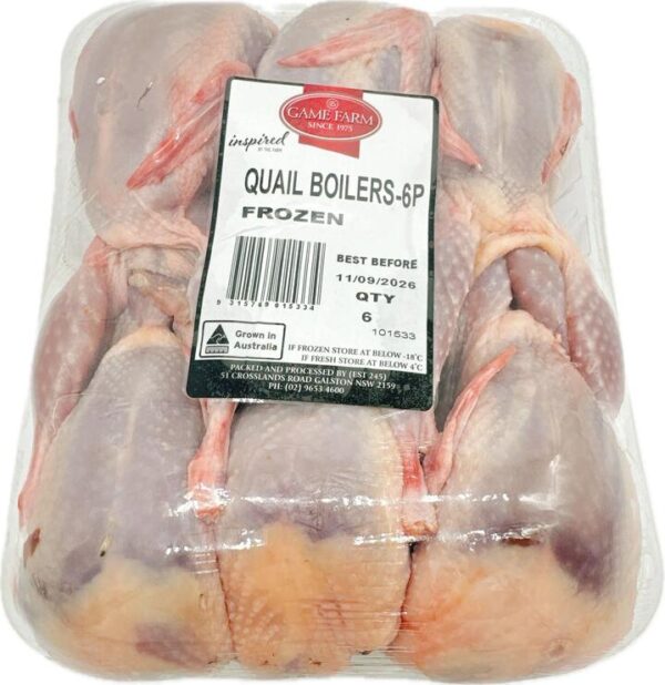 Game Farm Frozen Quail Boilers - 6 Pieces