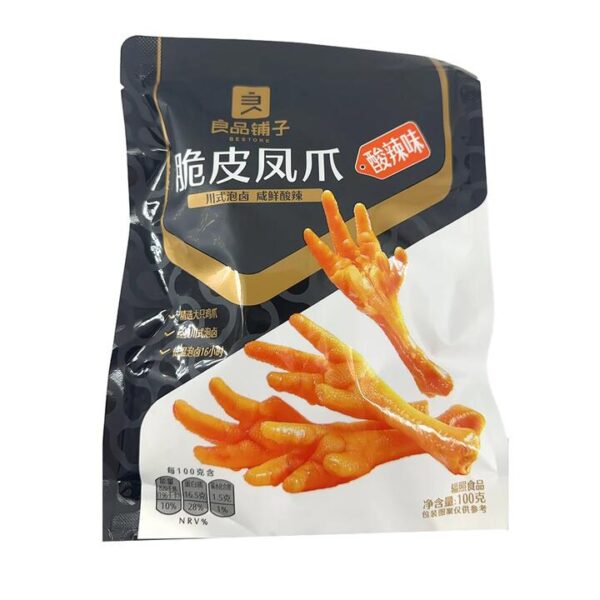 Bestore Crispy Chicken Feet - Spicy & Sour Flavor, 100g