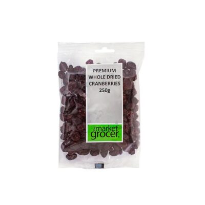 The Market Grocer Whole Dried Cranberries 250g