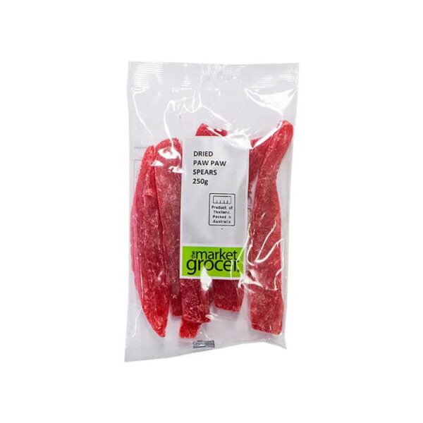The Market Grocer Dried Paw Paw Spears 250g