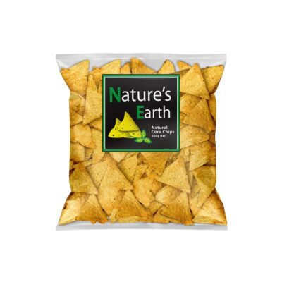 Nature's Earth Natural Corn Chips Unsalted - 500g