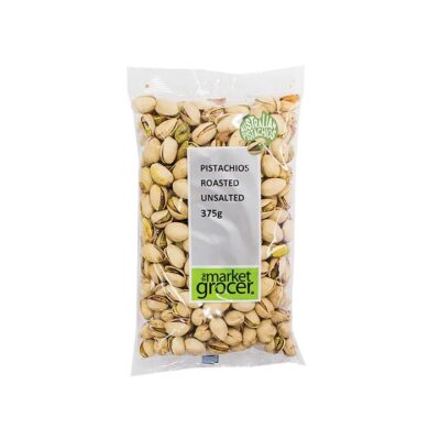 The Market Grocer Roasted Unsalted Pistachios 375g