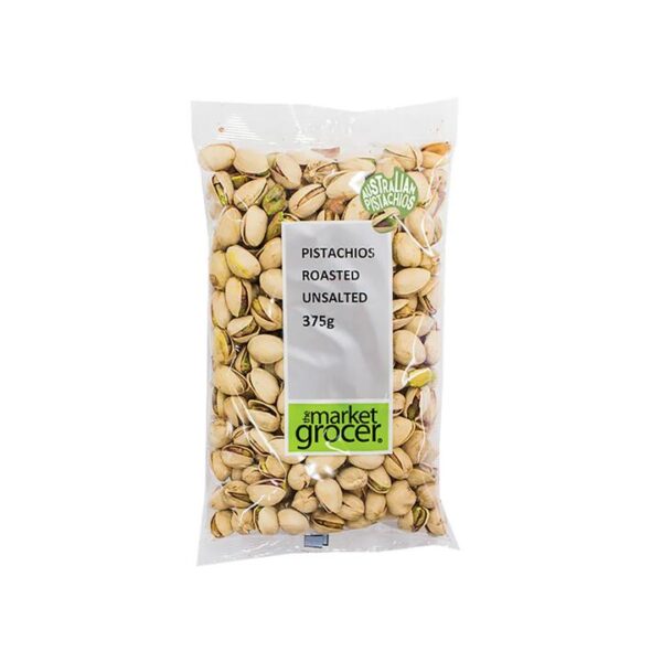 The Market Grocer Roasted Unsalted Pistachios 375g