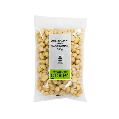 The Market Grocer Honey Flavored Australian Macadamias - 300g
