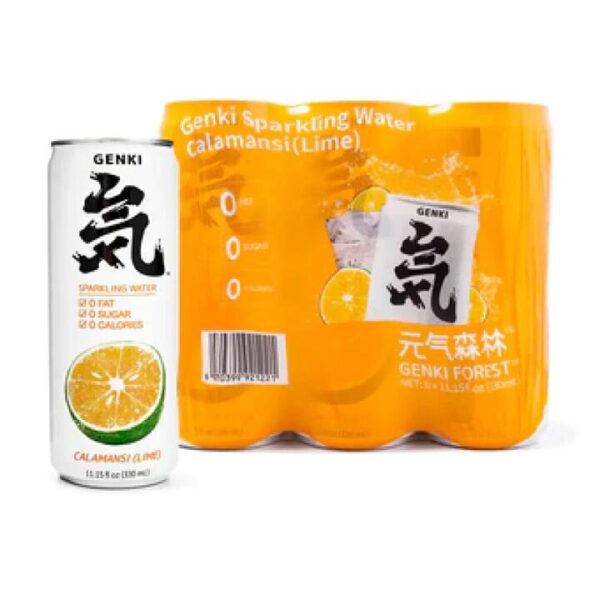 Genki Forest Calamansi Sparkling Water - 6 Cans x 330ml