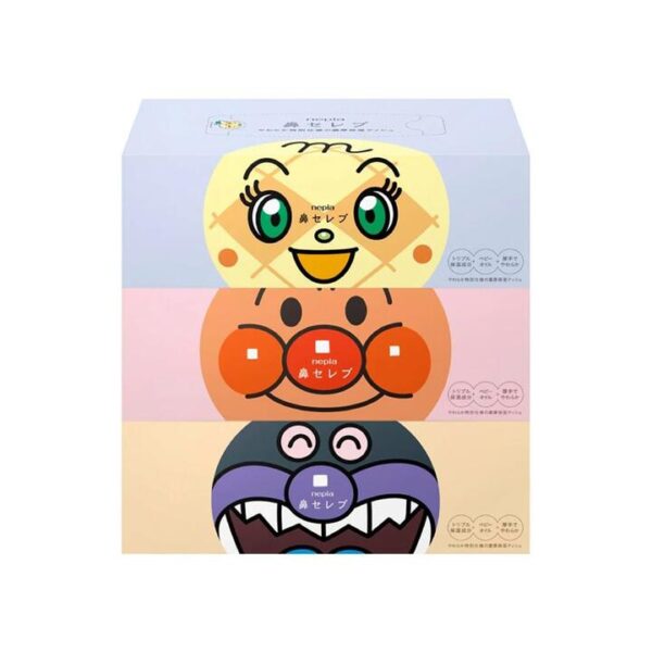 Nepia Nose Celebrity Anpanman Soft Moisturizing Tissues - 3 Boxes