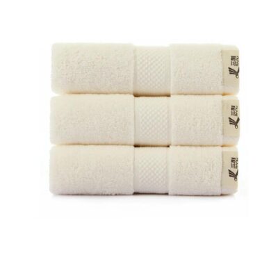 Sanli Extra Large Long-Staple Cotton Towel - Off-White, 34x74cm, 140g