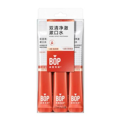 BOP Double Effect Mouthwash Peach Mint 11ml x 15 Packs