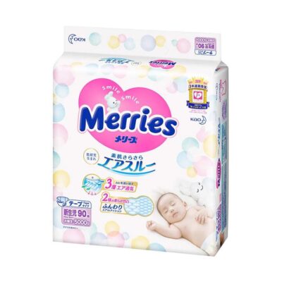 Merries Newborn Baby Diapers - 90 Pieces