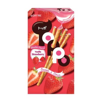 Lotte Toppo Strawberry Flavored Biscuit Sticks - 40g