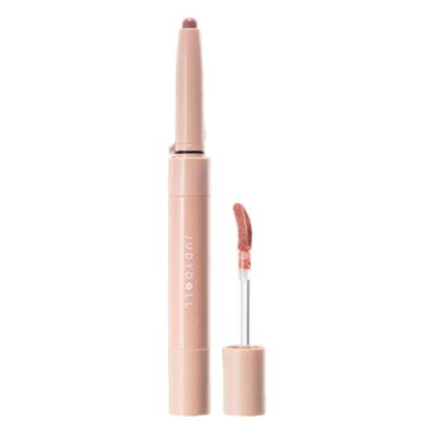 Judydoll Dual-Ended Lip Gloss Pen #C01 White Peach Taro